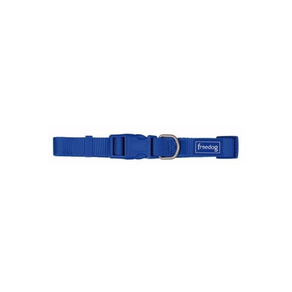 FREEDOG COLLIER CHIEN NYLON BLEU BASIQUE 20 MM
