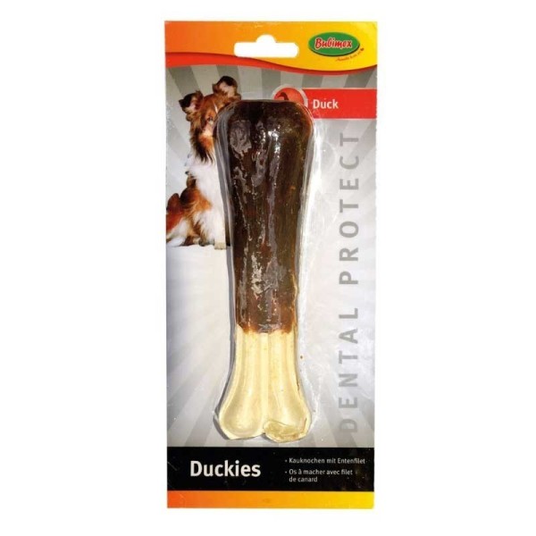 BUBIMEX DUCKIES OS À MÂCHER AVEC FILET DE CANARD - 140G