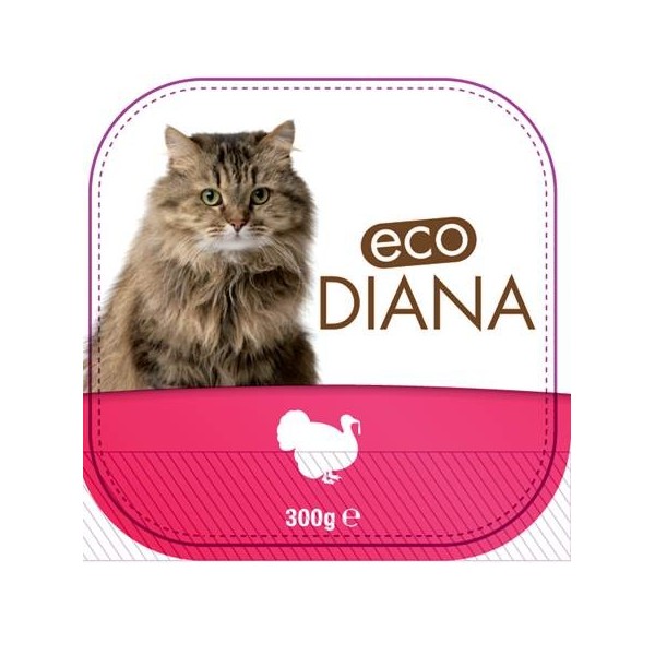 Eco diana patte en barquette dinde pour chat 300g