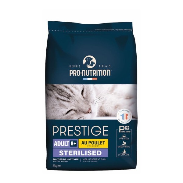 CROCKTAIL ADULT 8+  STERILIZED &/OR LIGHT -  pour chat stérilisé ou ayant tendance à l’embonpoint, de 8 ans et plus. - 2 kg