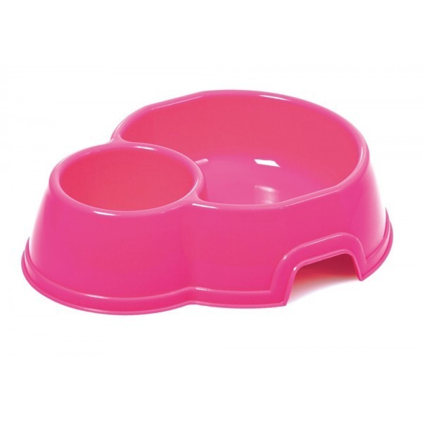 GEORPLAST - GAMELLE DOUBLE RONDE 24.5 X 20 X 6.5 X