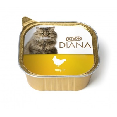 ECO DIANA - PÂTÉ EN BARQUETTE AU POULET POUR CHAT - 100G