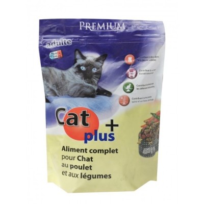 CAT+ PLUS CHAT CROQUETTES POULET LEGUMES 400G .
