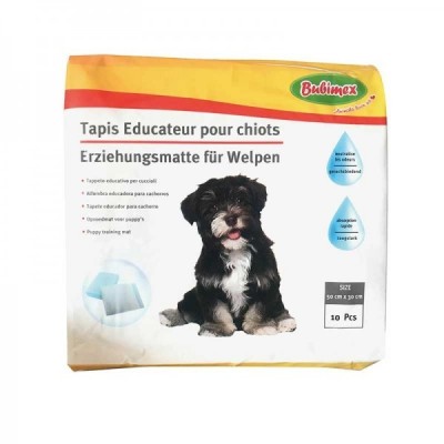BUBIMEX TAPIS ÉDUCATEUR POUR CHIOTS 50X30, 10 UNITÉS