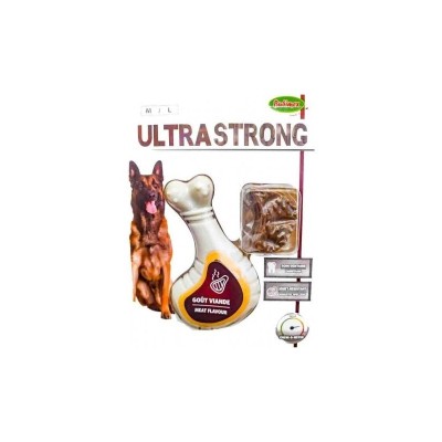 BUBIMEX ULTRA STRONG JOUET OS A MACHER CUISSE DE POULET POUR CHIEN