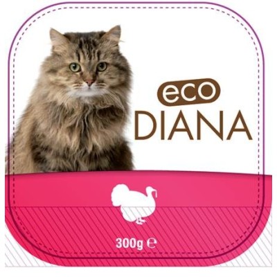 Eco diana patte en barquette dinde pour chat 300g