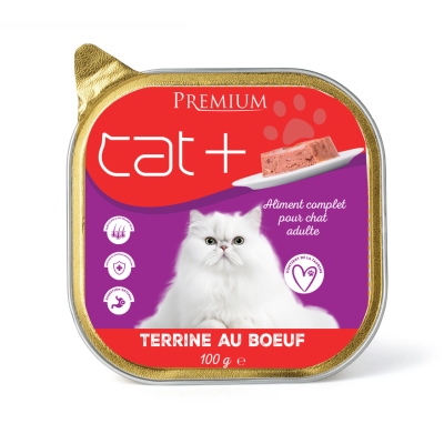 Cat+ pate 100g boeuf