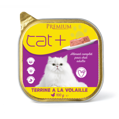 Cat+ pate 100g poulet