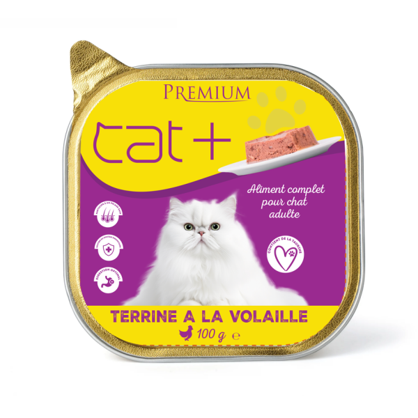 Cat+ pate 100g poulet