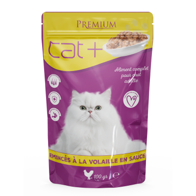 Cat+ pochon 100g poulet