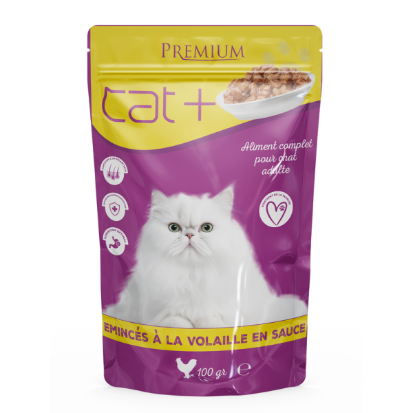 Cat+ pochon 100g poulet