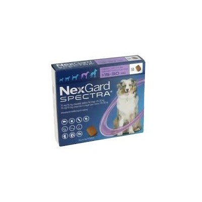 Nexgard Spectra pour CHIENS 15-30KG BOÎTE DE 3 COMPRIMÉS