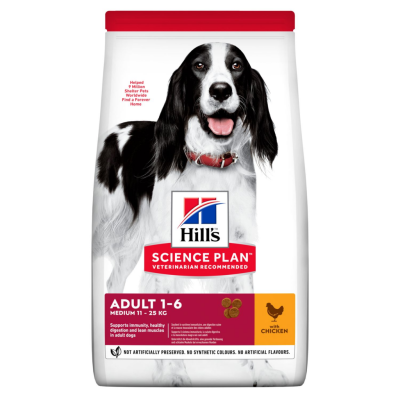 Hill’s Science Plan Aliment pour Chien Adulte Medium au Poulet (14kg)