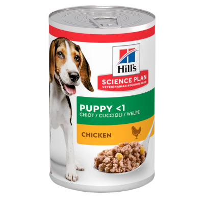 Hill’s Science Plan Pâtée PUPPY pour Chiots en boîte au poulet (370g)