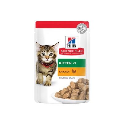 Hill’s Science Plan Pâtée KITTEN en pochon au Poulet (12x85g)