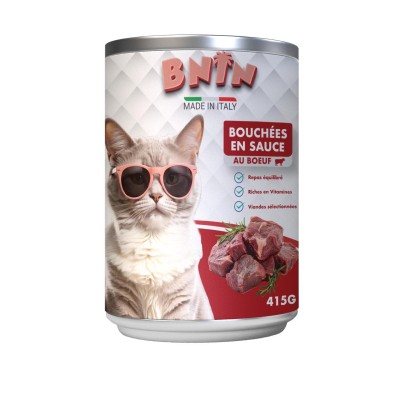 BNIN BOUCHÉES EN SAUCE AU BOEUF 415G