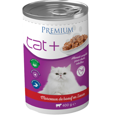 CAT+ 410 GR BOUCHÉES EN SOUCE AU BOEUF