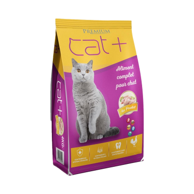 CAT + PLUS  CROQUETTES CHAT POULET 10 KG