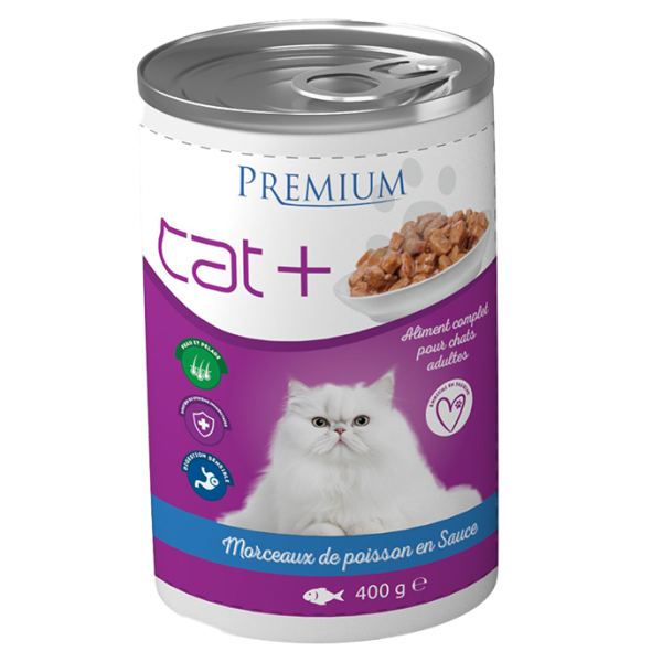CAT+ 410 GR BOUCHÉES EN SAUCE AU POISSON