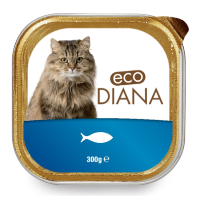 ECO DIANA - PÂTÉ EN BARQUETTE AU POISSON POUR CHAT - 300G