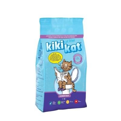 KIKIKAT 5L, LITIÈRE POUR CHATS AU PARFUM DE LA LAVANDE