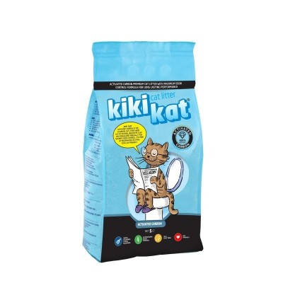 KIKIKAT 5L, LITIÈRE POUR CHATS AU CHARBON ACTIF