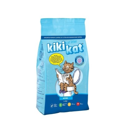 KIKIKAT 5L, LITIÈRE CHATS NATURELLE SANS PARFUM